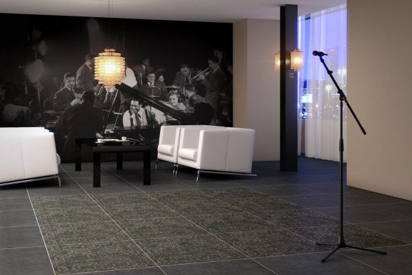 Плитка Zeus Ceramica Cemento Nero ZWXF9 45x45 