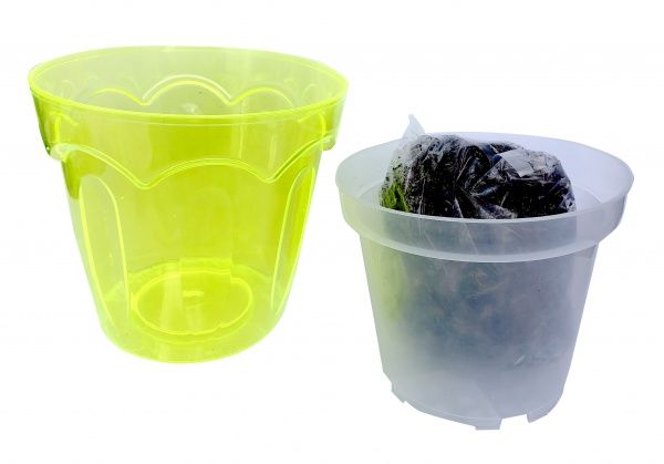 Комплект для пересадки орхидей КОЛИЗЕЙ D184 круглый 2,8 л салатовый 