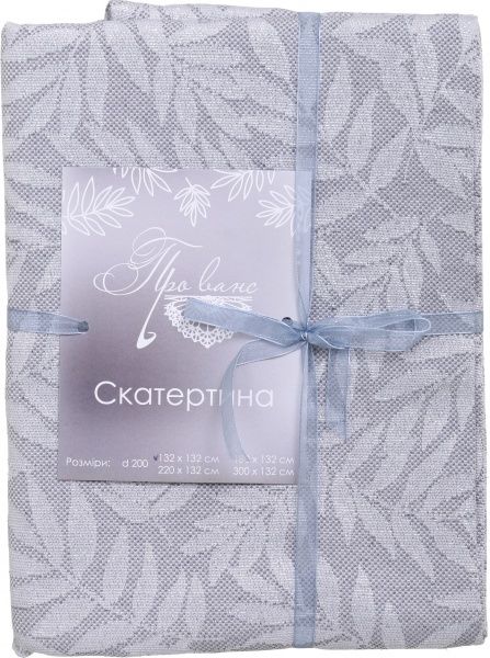 Скатерть Эльза 132x132 см серое серебро Прованс 
