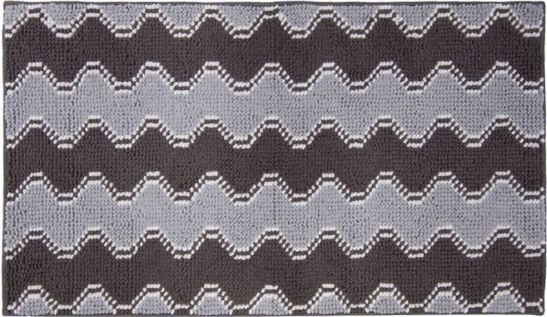 Килимок для ванної Dariana Хвиля 70х120 см сірий