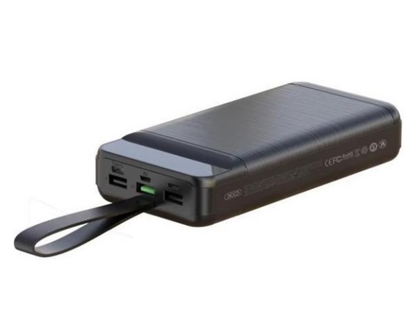Повербанк Xo 3-Input PD20W + QC22.5W with light 30000 mAh black (PR156)