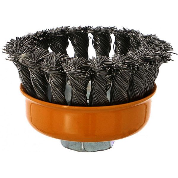 Щітка торцева 100 мм М14 Compass плетений дріт