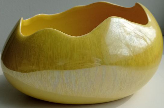 Ваза-кашпо Eterna 1712-7 7 см желтая с сиянием 1712-7 жовта з сяйвом