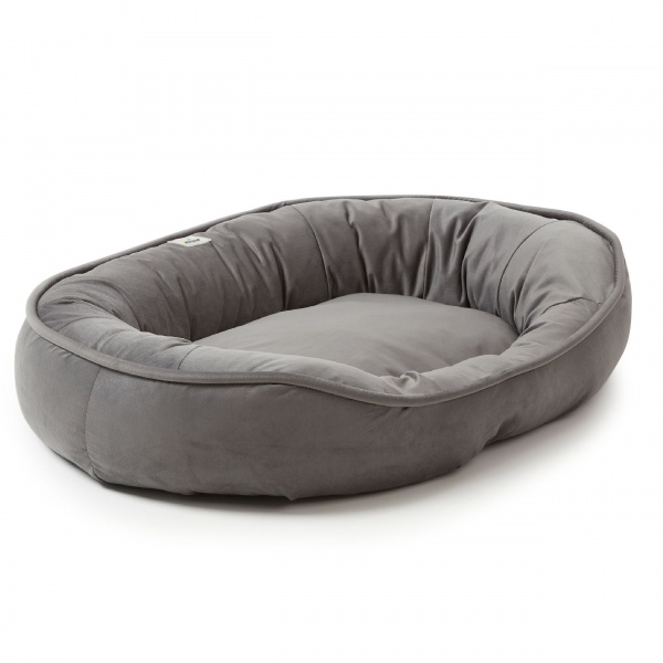 Лежак PETBED Velor Пончик XL 115x80x20 см темно-серый