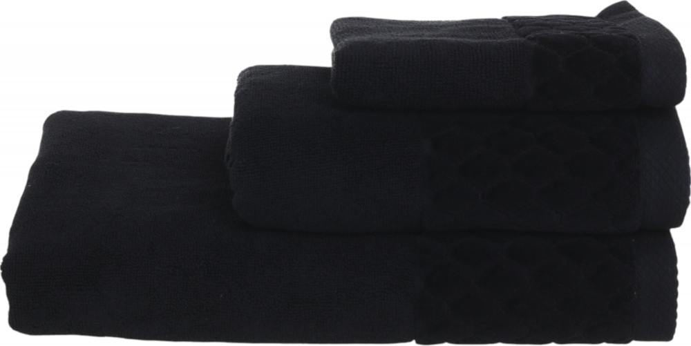 Рушник махровий VELOUR CELLS 50x90 см чорний La Nuit