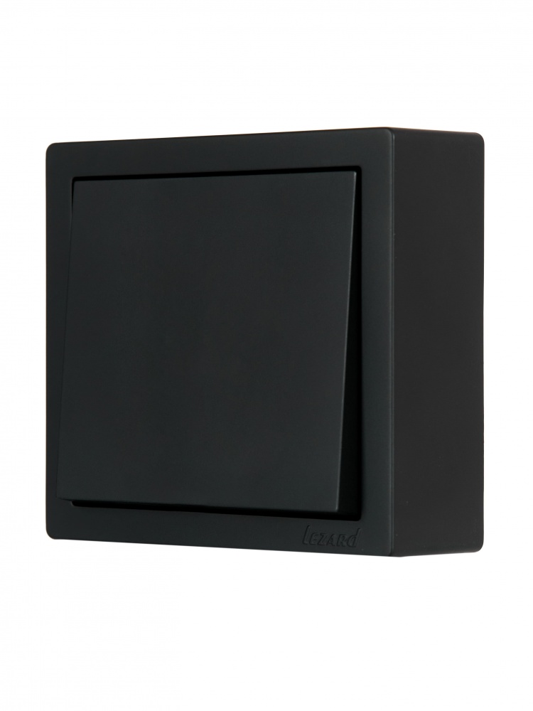 Вимикач одноклавішний Lezard LETO без підсвітки антрацит 752-4200-100