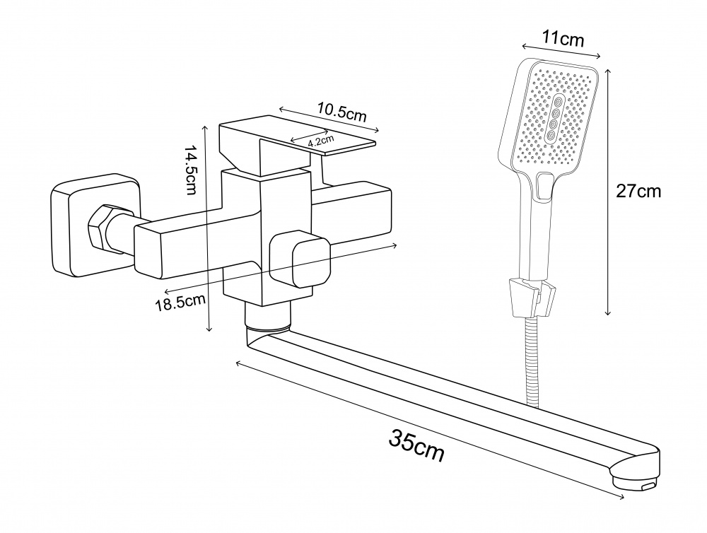 Змішувач для ванни Mixxen Бостон-2 MXKP0791