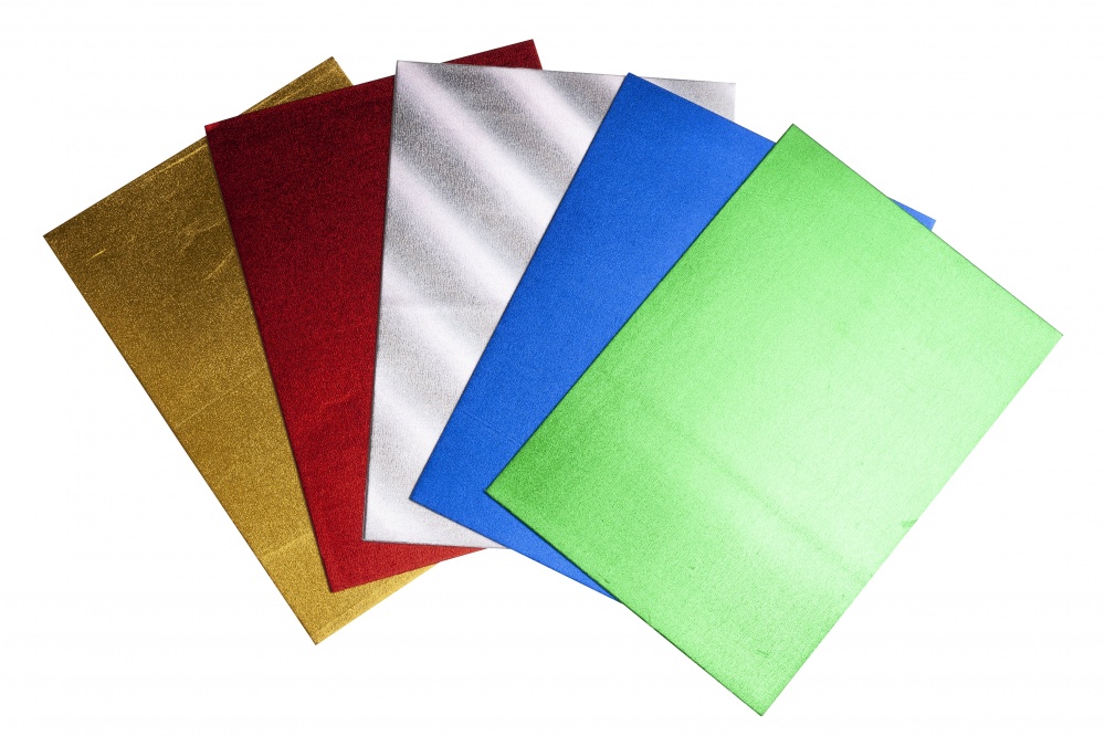 Фоамиран ZiBi металлизированный А4 5 цветов 2 мм KIDS Line ZB.1847