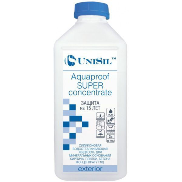 Гидрофобизатор водоотталкивающая UniSil Aquaproof Superconcentrate 2 л