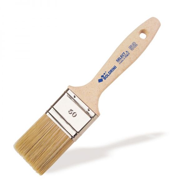 Пензель Boldrini 52 для водорозчинних фарб та фарб для деревини 40 мм 