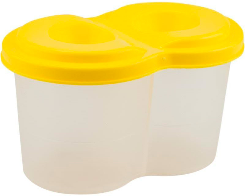 Стакан-непроливайка подвійний, жовтий KITE