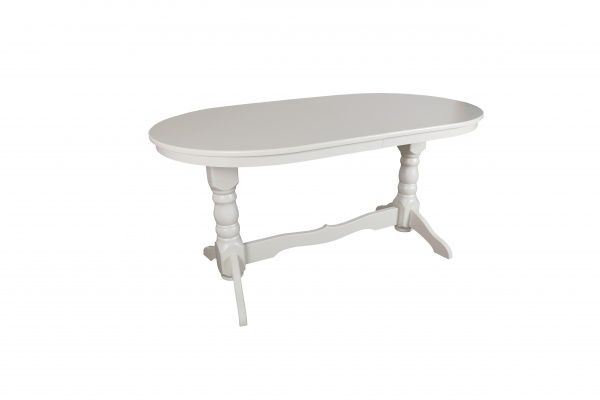 Стол обеденный Сейм 1600(2000)х900 мм слоновая кость мат 