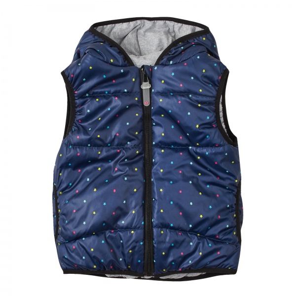 Жилет детский для девочек Соня звездочки р.128 синий Ш218 