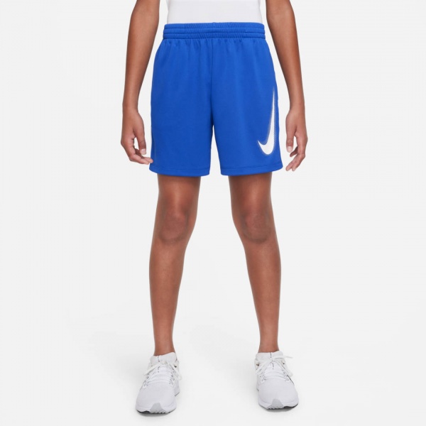 Шорты Nike B NK DF MULTI+ SHORT HBR DX5361-480 р. XS синий