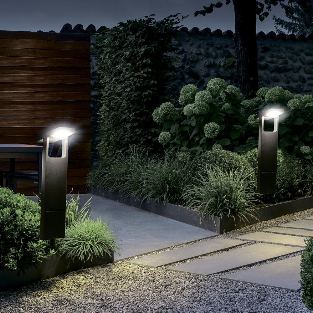 Світильник на сонячній батареї Eurolamp 2 Вт IP54 чорний LED-2W/6500K(S2)