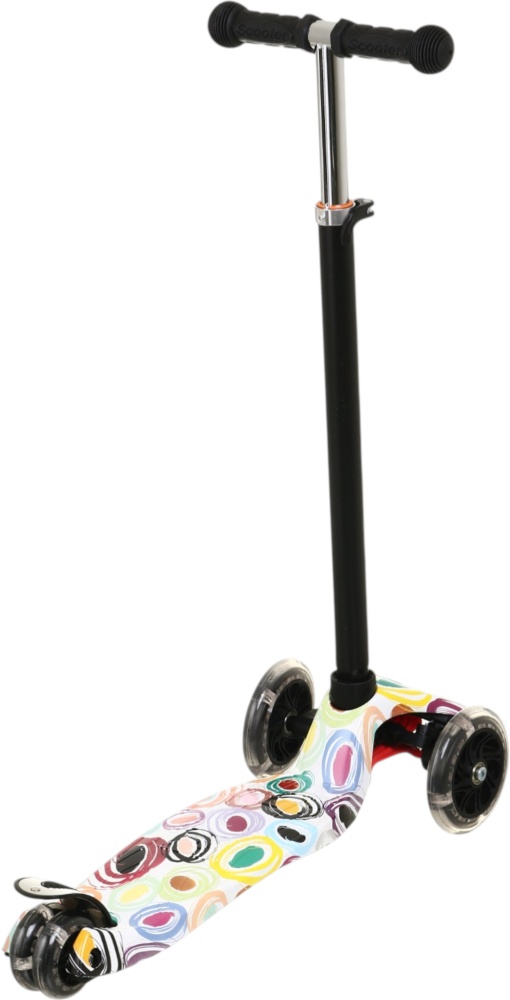 Самокат MaxxPro kids разноцветный принт LS306C /maxi/circle printing