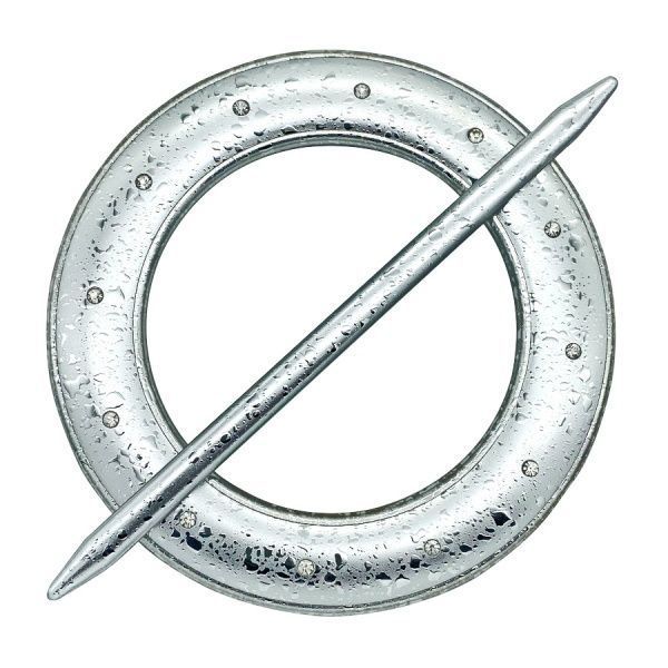 Декор Коло зі стразами d150 мм мокре срібло С002-2а MISLT