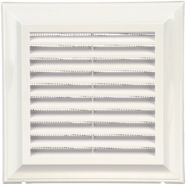 Решітка Decor 140x140Bs пластик білий 