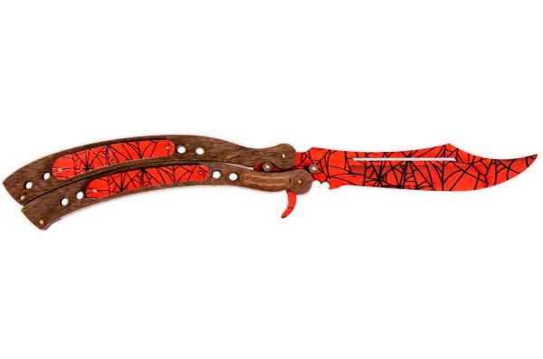 Игрушечное оружие Сувенир Декор Нож Бабочка CS GO (Crimson web)
