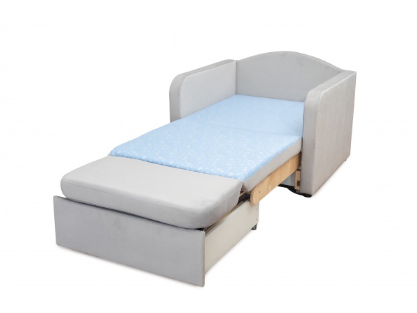 Тахта Маріо велюр сірий 960x820x830 мм