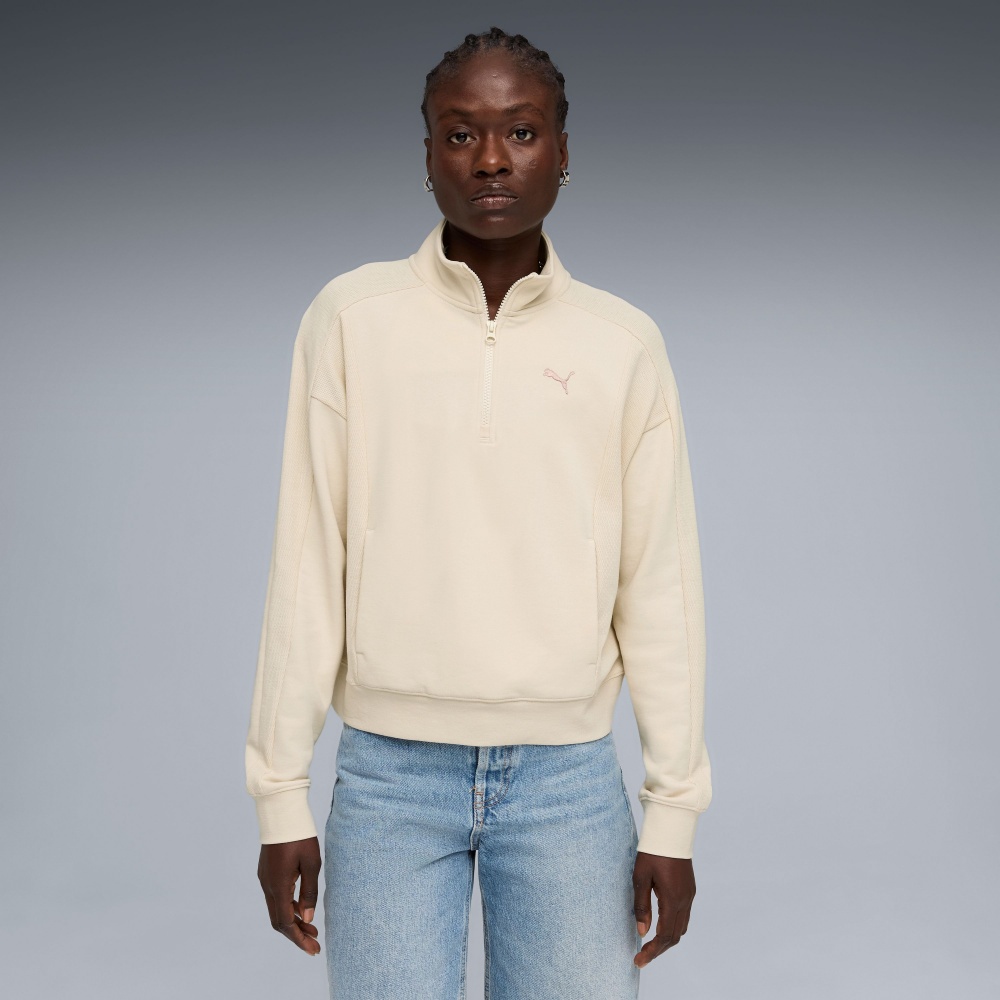 Джемпер Puma PUMA CLASS Relaxed Half-Zip Crew 69187387 р.M бежевый