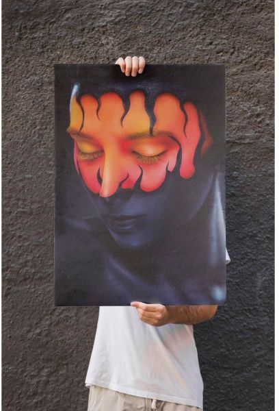 Картина Девушка Огонь и темнота 56x80 см Posterclub 