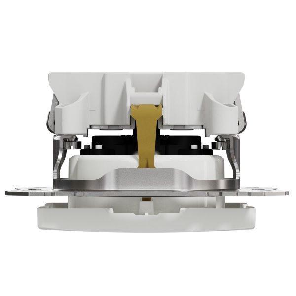 Розетка силовая с заземлением Schneider Electric Sedna Design со шторками без крышки белый SDD111022