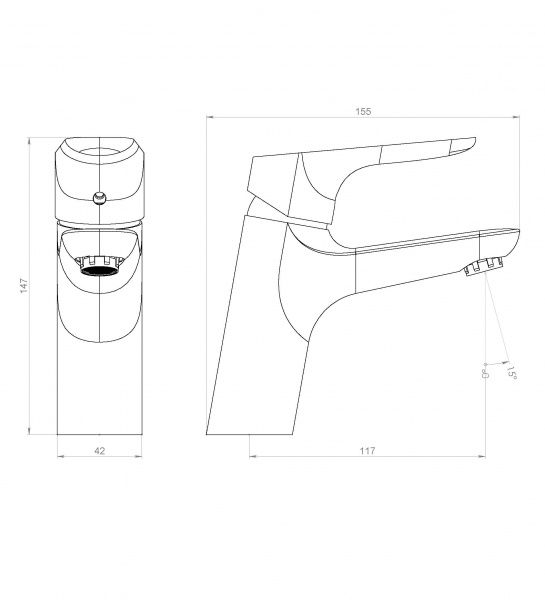 Смеситель для умывальника Damixa Origin Bit 770210300