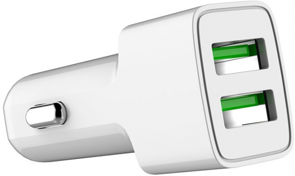 Автомобильное зарядное устройство ColorWay 2USB AUTO ID 2.4A 12W (CW-CHA009-WT) 