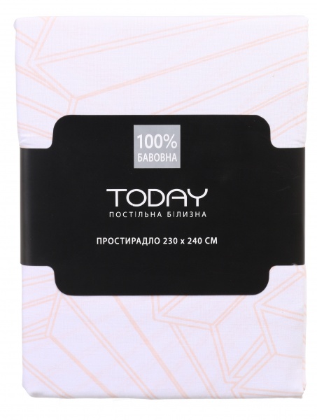 Простирадло Amiens 230x240 см білий із принтом Today 