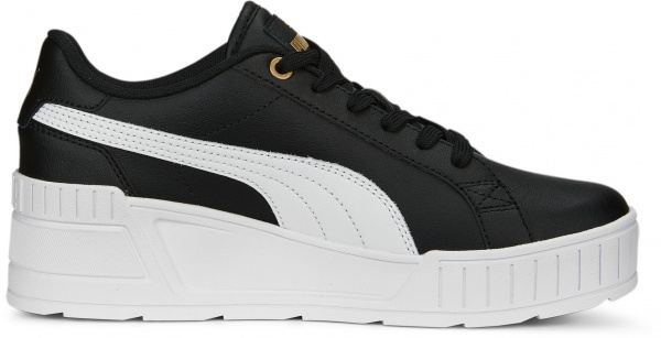 Кроссовки Puma KARMEN WEDGE PUMA BLACK-PUMA WHITE-GOLD 39098501 р.37 черный