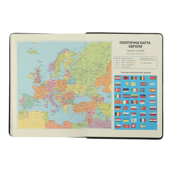 Дневник датированный 2024 DONNA A5 красный иск.кожа/поролон Buromax A5