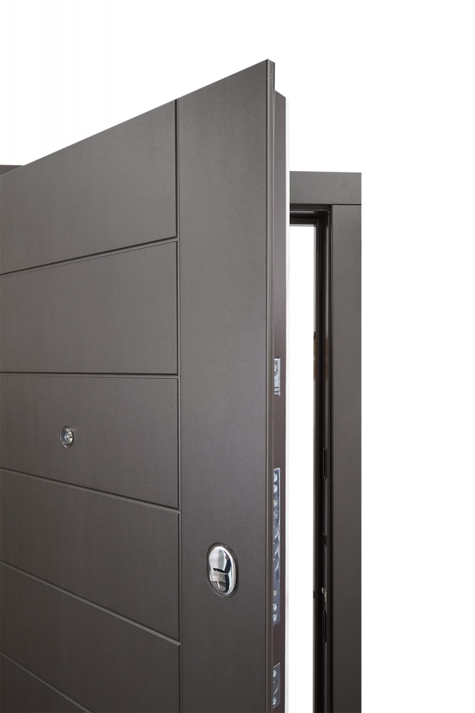 Дверь входная Abwehr АМ-462 086Л (V) (ШБр+ДКфБ) Avers+Kale НЧ шагрень бронза / дуб кремовый 2050х860 мм левая