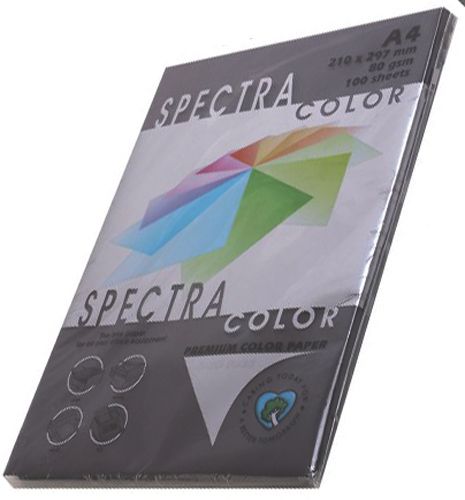 Бумага цветная Spectra Color A4 80 г/м 100 листов черный 