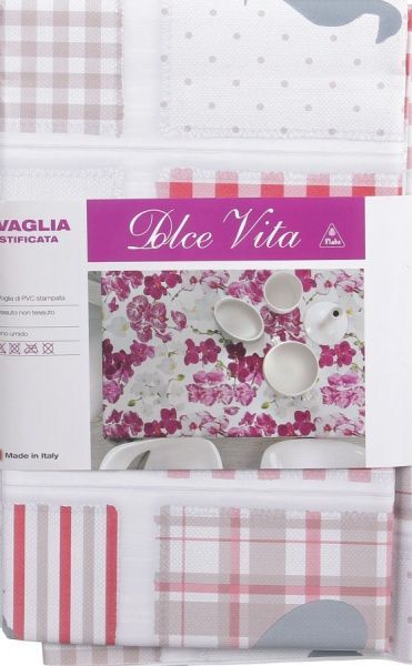 Скатерть Абстракция 140x180 см бежевый с красным Джованні Ботічеллі 