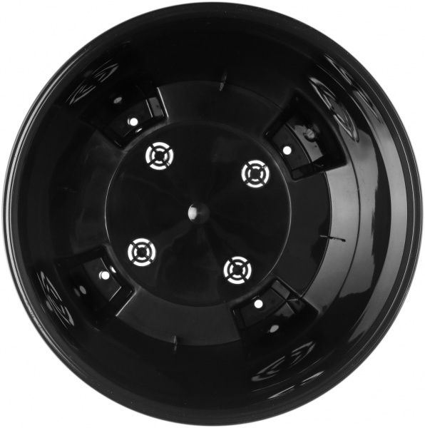 Горшок пластиковый Santino Арте круглый 5л бело-черный 