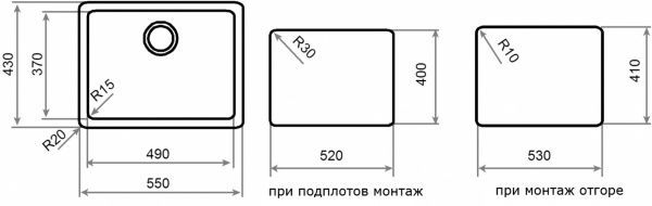 Мойка Teka Radea 490/370 TG 