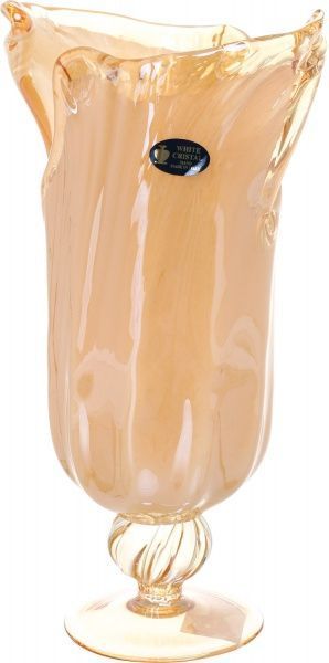 Ваза стеклянная желтая Nabil 21х44х21 см VS1225/HNY White cristal