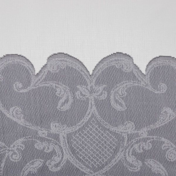 Ткань тюлевая Scarlett Heran 715888/805 купон лен 285 см белый с рисунком 