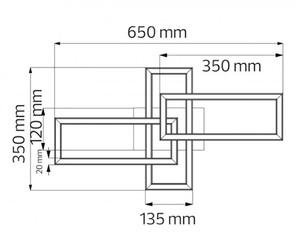Люстра світлодіодна HOROZ ELECTRIC Concorde-24 4000K 1200Lm 24 Вт чорний 019-053-0024-020