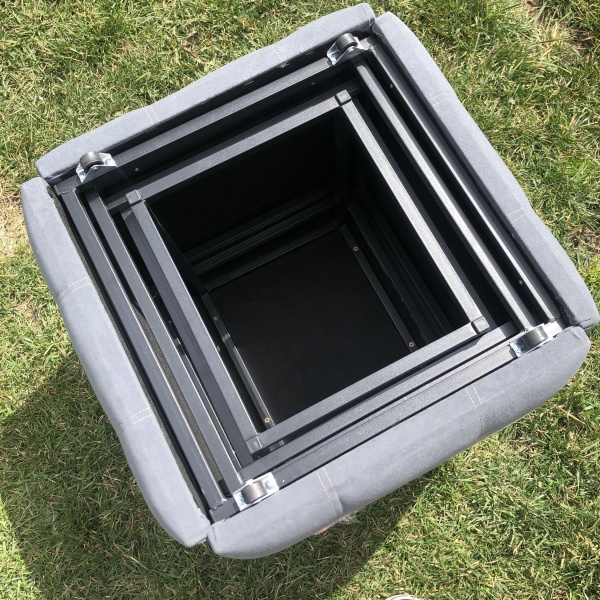 Пуф-трансформер 5в1 из серого велюра из пяти стульев серый 