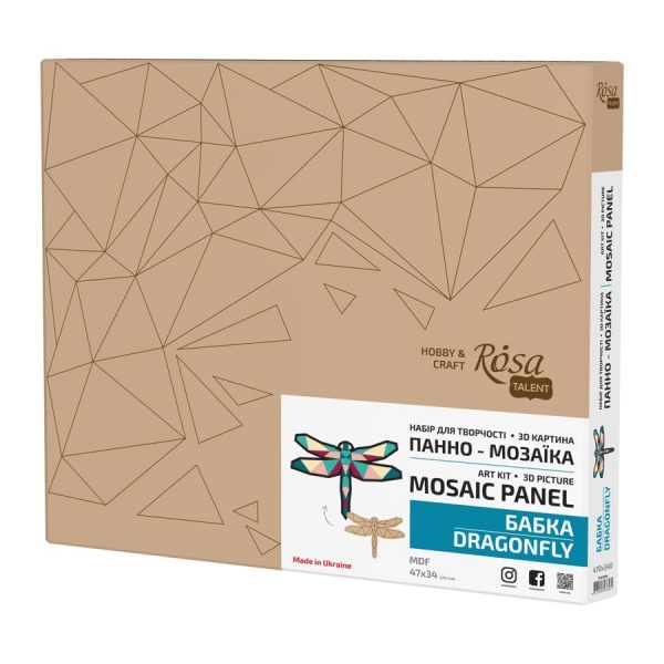 Панно-мозаїка 3D-картина Бабка 1 47х34 см Rosa Talent 