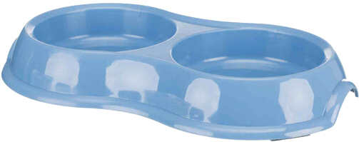 Миска Trixie для котів подвійна пластик 2x0.2 л 11 cм (249985)