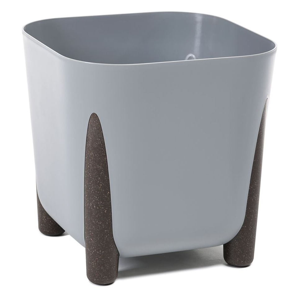Вазон пластик FRIDA 29х29х28,7 см квадратный бежево-серый 16 л Lamela (9272334)
