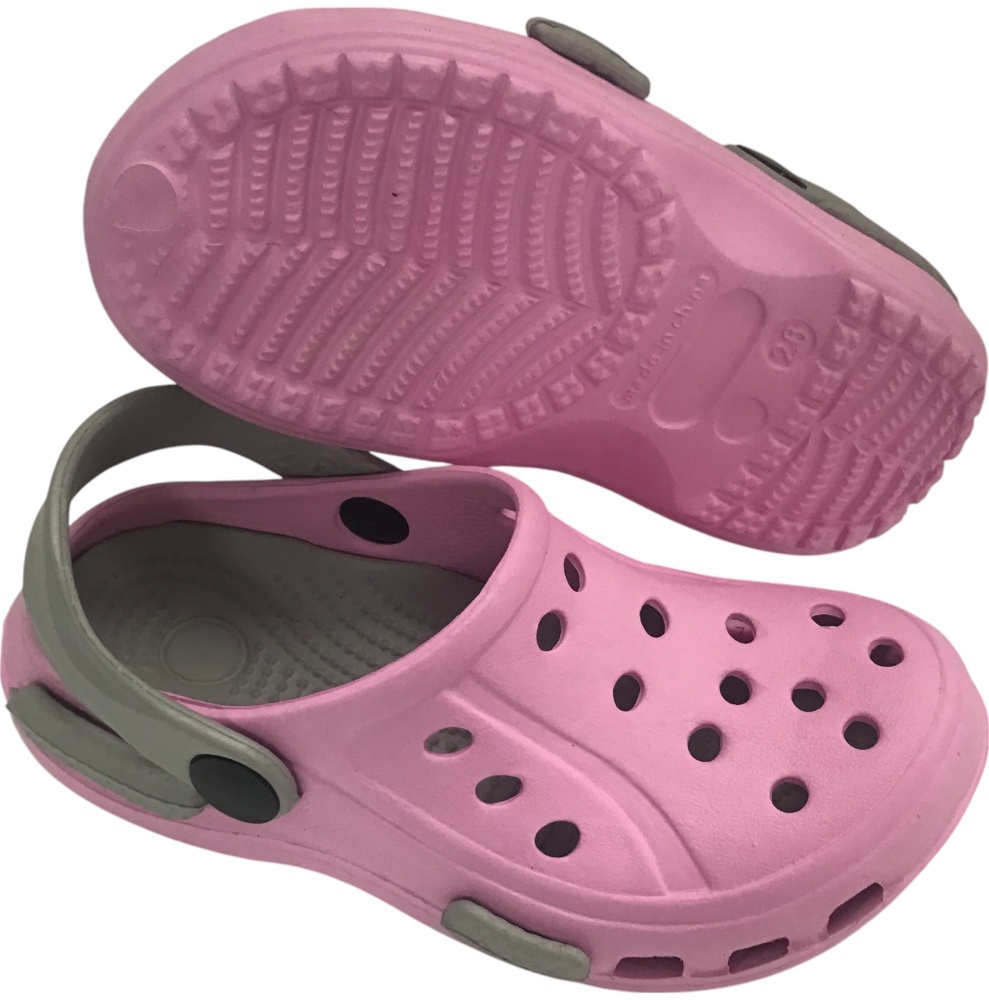 Сабо для девочек HW р.26 розово-серый (ls-23095)