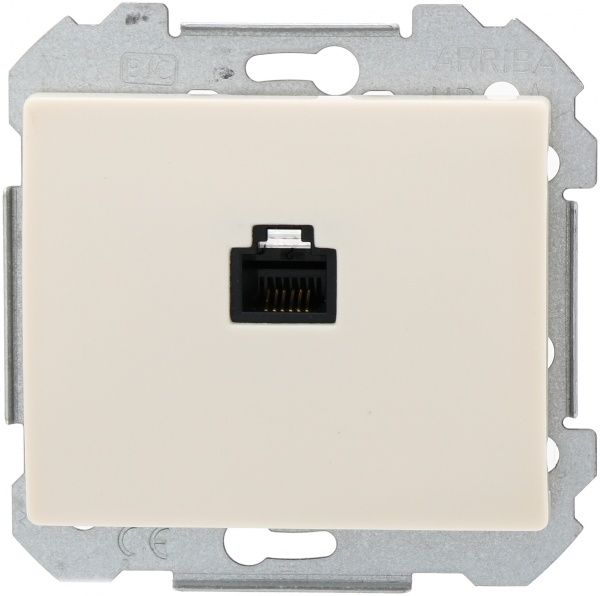 Розетка телефонная Siemens Iris RJ11 кремовый 19582 A