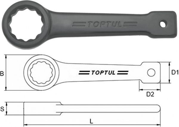 Ключ накидний Toptul ударний 46 мм. AAAR4646