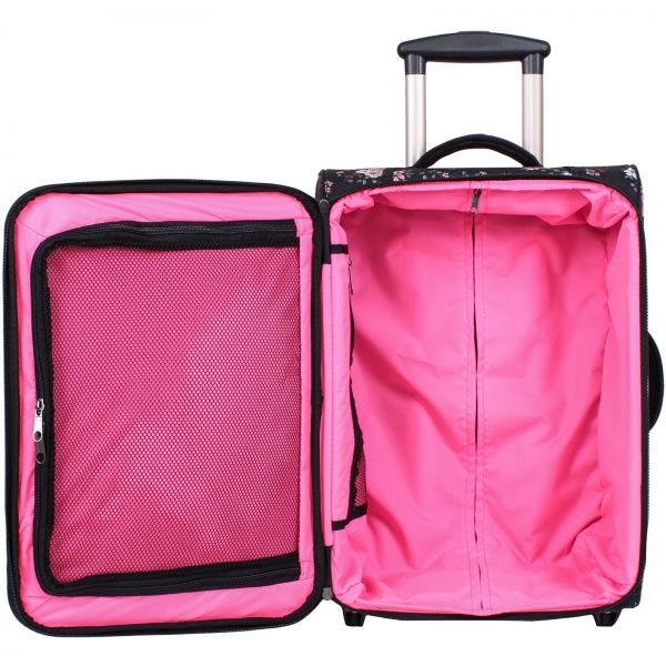 Чемодан Bagland Vichenzo 32 л черный с рисунком 293 (0037666194) 