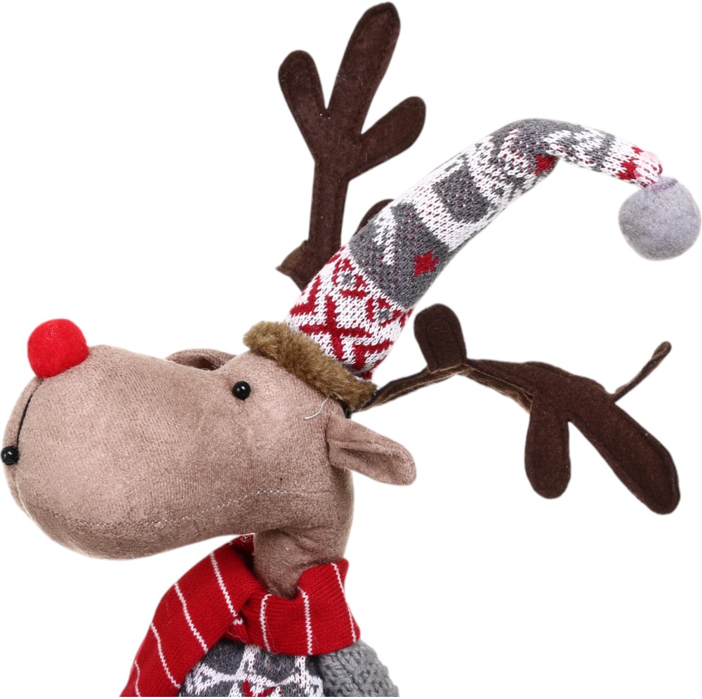 Декорація новорічна Лось що стоїть в асортименті EPI-AZ815011AB 59 см