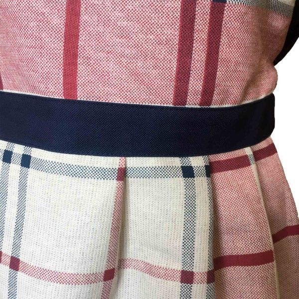 Фартук Шарлотта клетка бежево-красный La Nuit